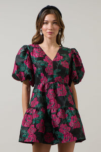 Noemie Jacquard May Tiered Mini Dress