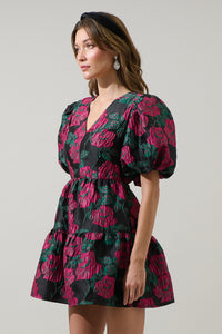 Noemie Jacquard May Tiered Mini Dress