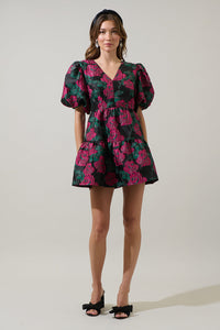 Noemie Jacquard May Tiered Mini Dress
