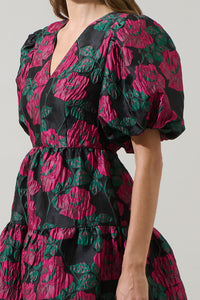 Noemie Jacquard May Tiered Mini Dress