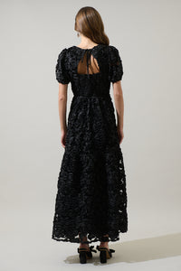 Eirene Rosette Becca Tiered Maxi Dress