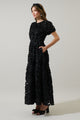 Eirene Rosette Becca Tiered Maxi Dress