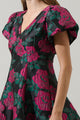 Noemie Jacquard Lara Flare Mini Dress