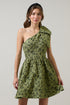 Arielle Jacquard Ivine Bow Mini Dress