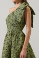 Arielle Jacquard Ivine Bow Mini Dress