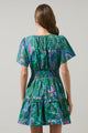 Vesper Geo Aylin Smocked Mini Dress