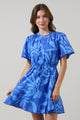 Emidora Floral Bouse Shift Mini Dress