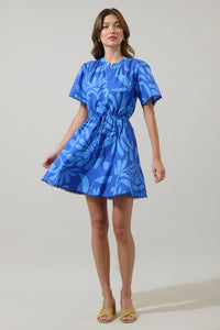 Emidora Floral Bouse Shift Mini Dress