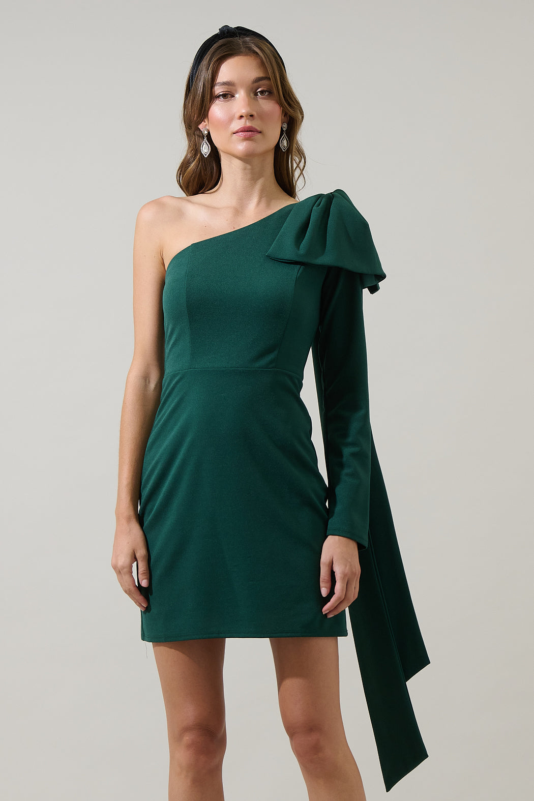 one shoulder tops and dresses Charmed One Shoulder Midi Dress - Off White
