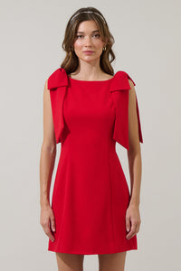 Naelle Shoulder Bow Mini Dress