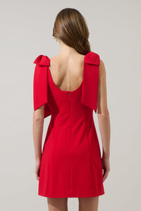 Naelle Shoulder Bow Mini Dress