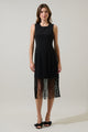 Ardena Sleeveless Fringe Midi Dress