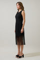 Ardena Sleeveless Fringe Midi Dress