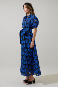 Midnight Rose Aveline Collared Maxi Dress