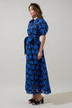 Midnight Rose Aveline Collared Maxi Dress