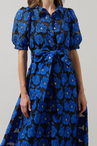 Midnight Rose Aveline Collared Maxi Dress