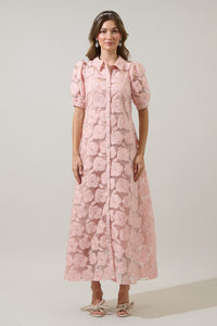 Midnight Rose Aveline Collared Maxi Dress