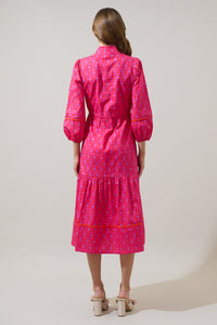 Vaila Floral Soraya Midi Tiered Dress