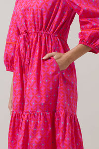 Vaila Floral Soraya Midi Tiered Dress