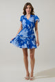 Seabloom Floral Fanny Ruffle Mini Dress