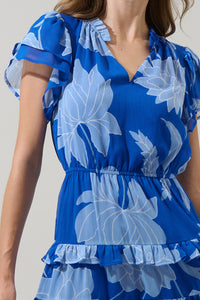 Seabloom Floral Fanny Ruffle Mini Dress
