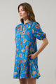 Anabelle Floral Rully Shift Mini Dress