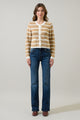 Kassidy Striped Cropped Cardigan