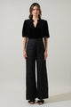 Arielle Jacquard Bern Wide Leg Pants