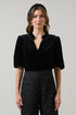 Rayna Velvet Gretna Ruffle Blouse