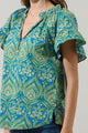 Nyra Paisley Macy Ruffle Top