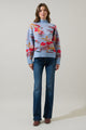 Fifi Floral Mock Neck Sweater