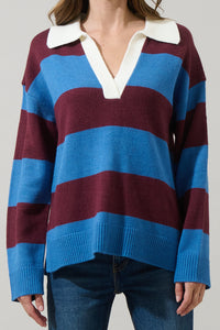Runa Striped Collar Sweater