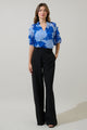 Seabloom Floral Terrie Ruffle Blouse