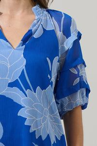 Seabloom Floral Terrie Ruffle Blouse