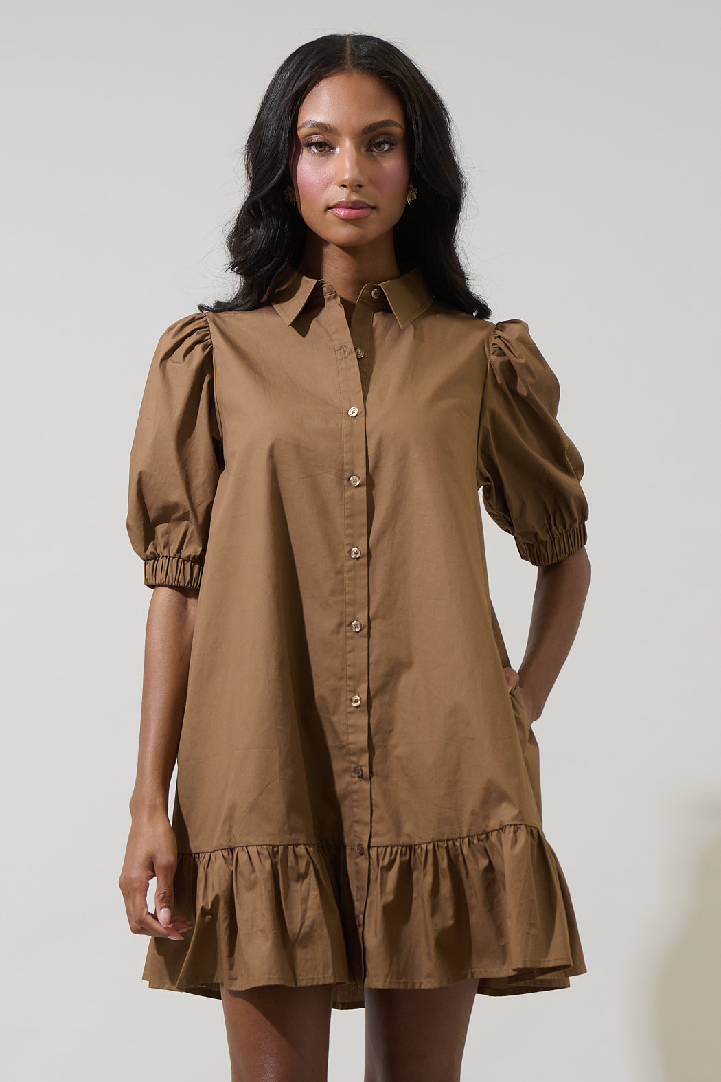 スーツ・フォーマル・ドレス LE'RURE Sleeve less scallop dress Red Scalloped Edge Shirt Dress – Sail to Sable
