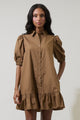 Levy Button Down Shift Dress