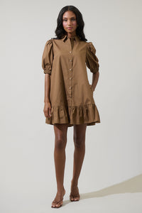 Levy Button Down Shift Dress