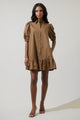 Levy Button Down Shift Dress