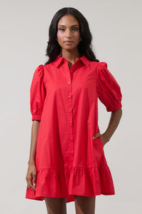 Levy Button Down Shift Dress