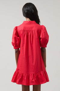 Levy Button Down Shift Dress