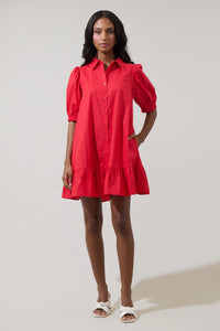Levy Button Down Shift Dress