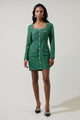 Haley Tweed Salome Button Down Mini Dress