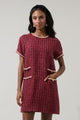 Haley Audrey Tweed Shift Mini Dress