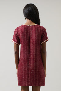 Haley Audrey Tweed Shift Mini Dress
