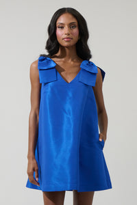 Alani Bow Trapeze Mini Dress