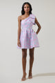 Mandy Jacquard Ivine Bow Mini Dress