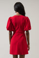 Cherry Belle Pearl Bow Mini Dress