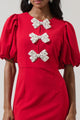 Cherry Belle Pearl Bow Mini Dress