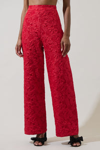 Arielle Jacquard Bern Wide Leg Pants