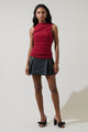 Anisa Leather Calera Mini Skirt